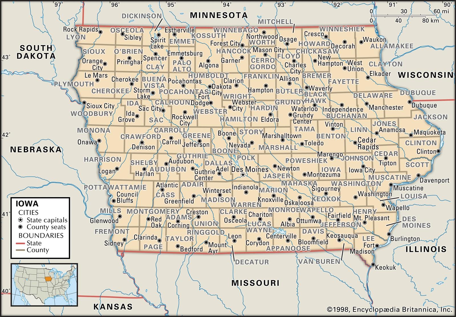 Old Historical City County And State Maps Of Iowa Old Historical City County And State Maps Of Iowa