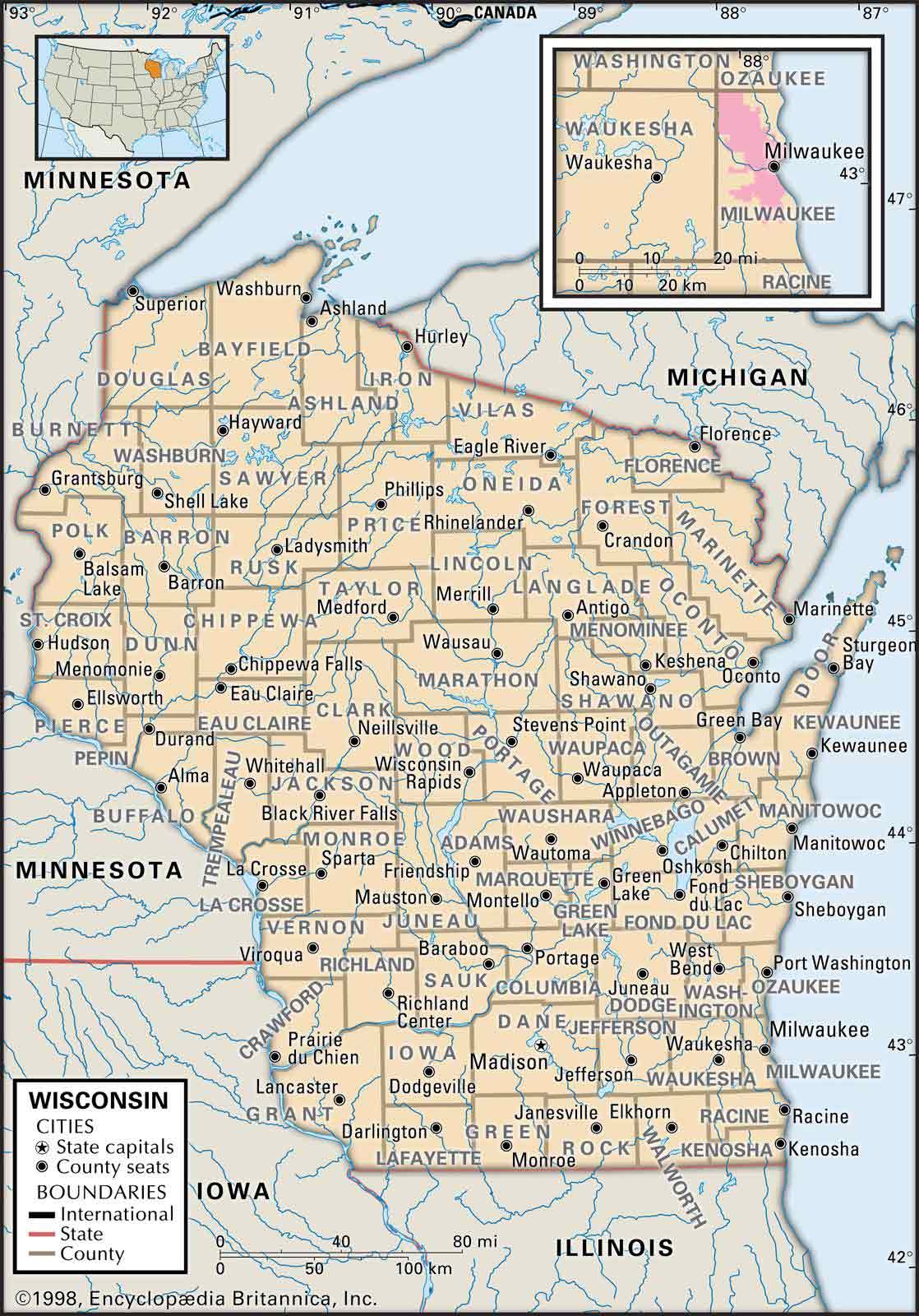 county map wisconsin state