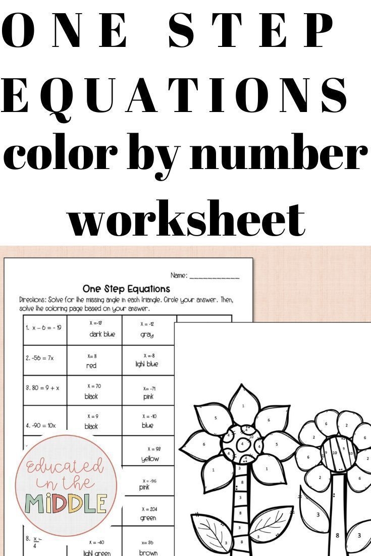 one step equation worksheet one step equation worksheet