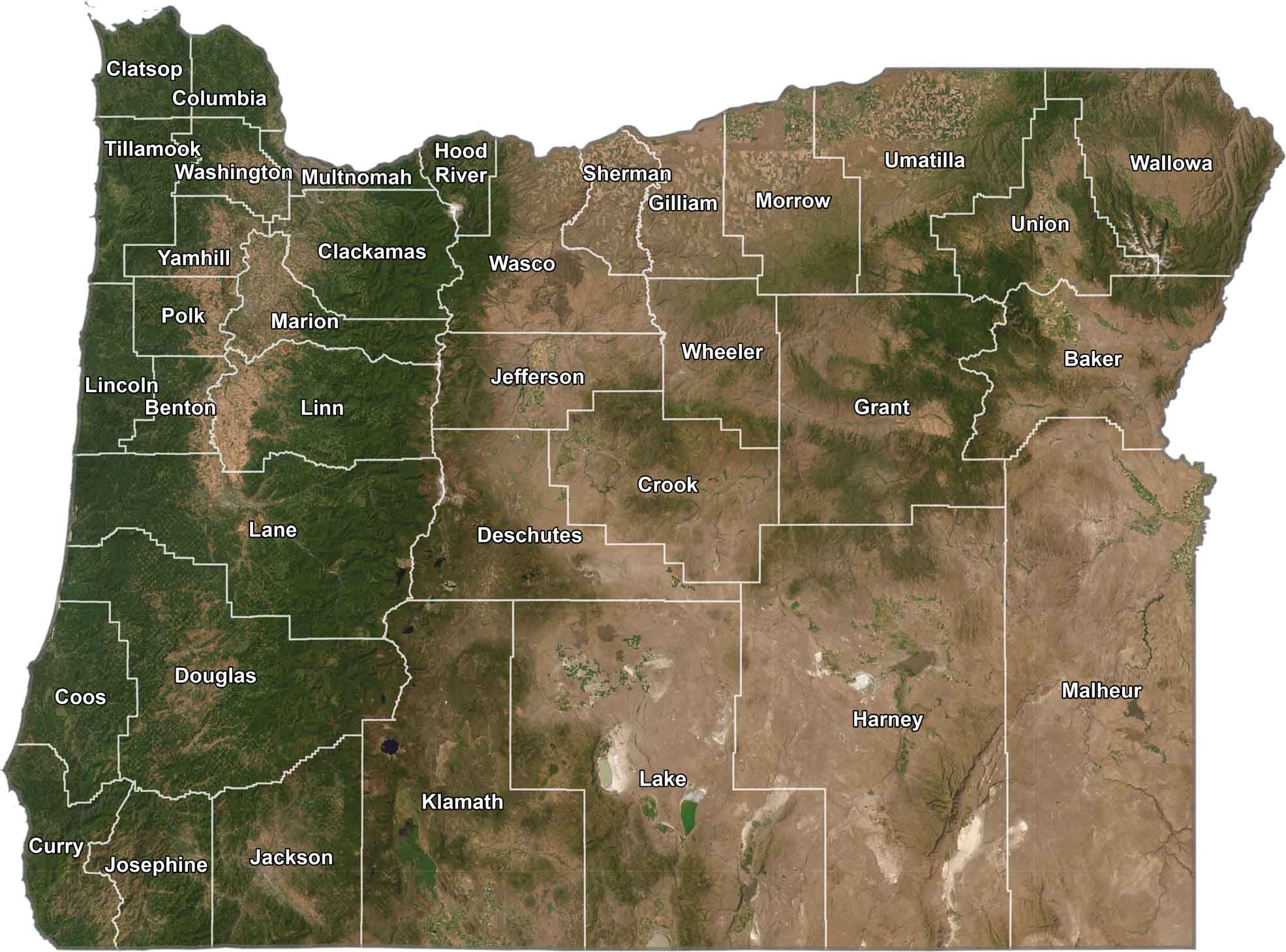 Oregon County Map US County Maps