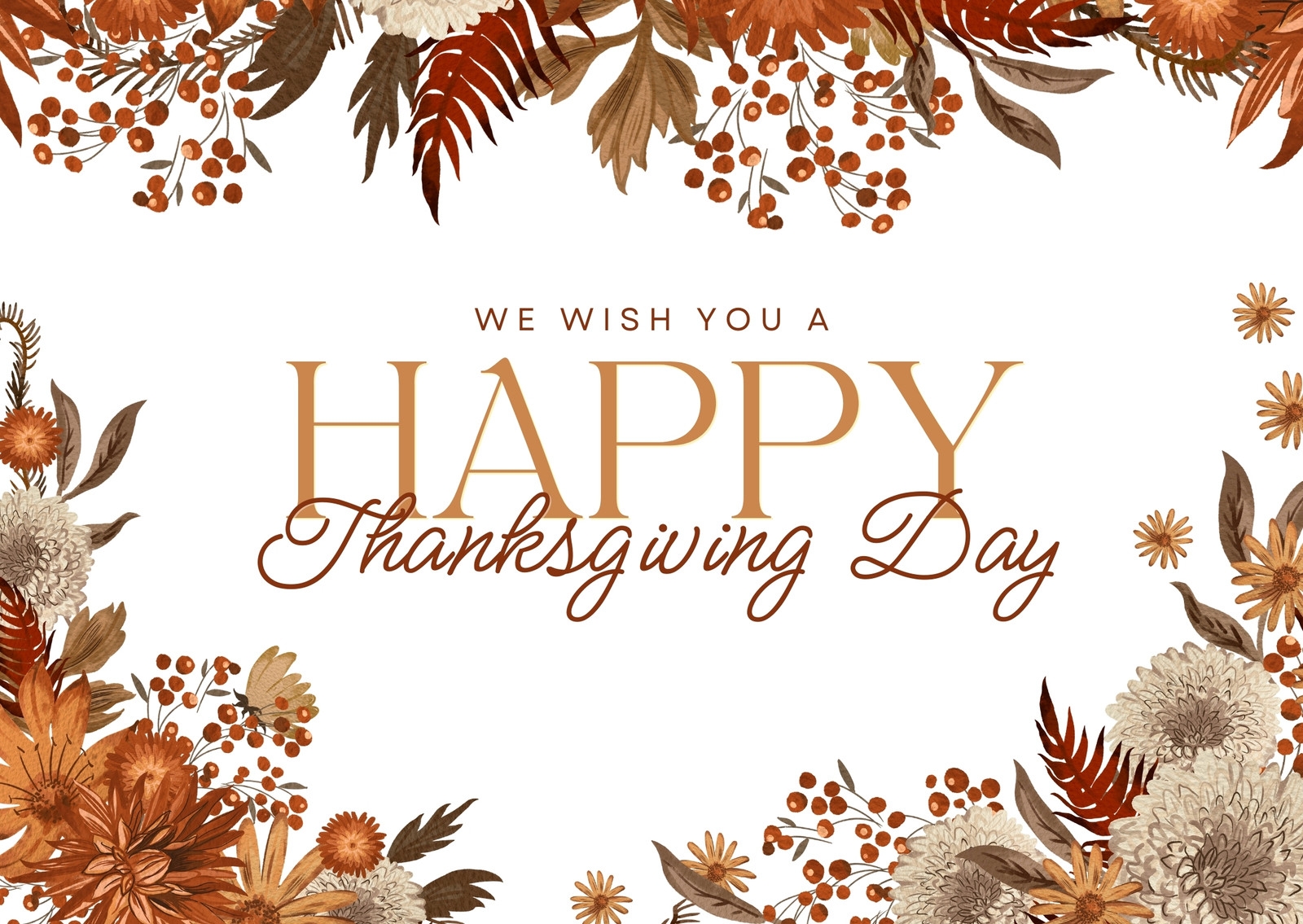 Page 10 Free Printable Customizable Thanksgiving Card Templates Canva