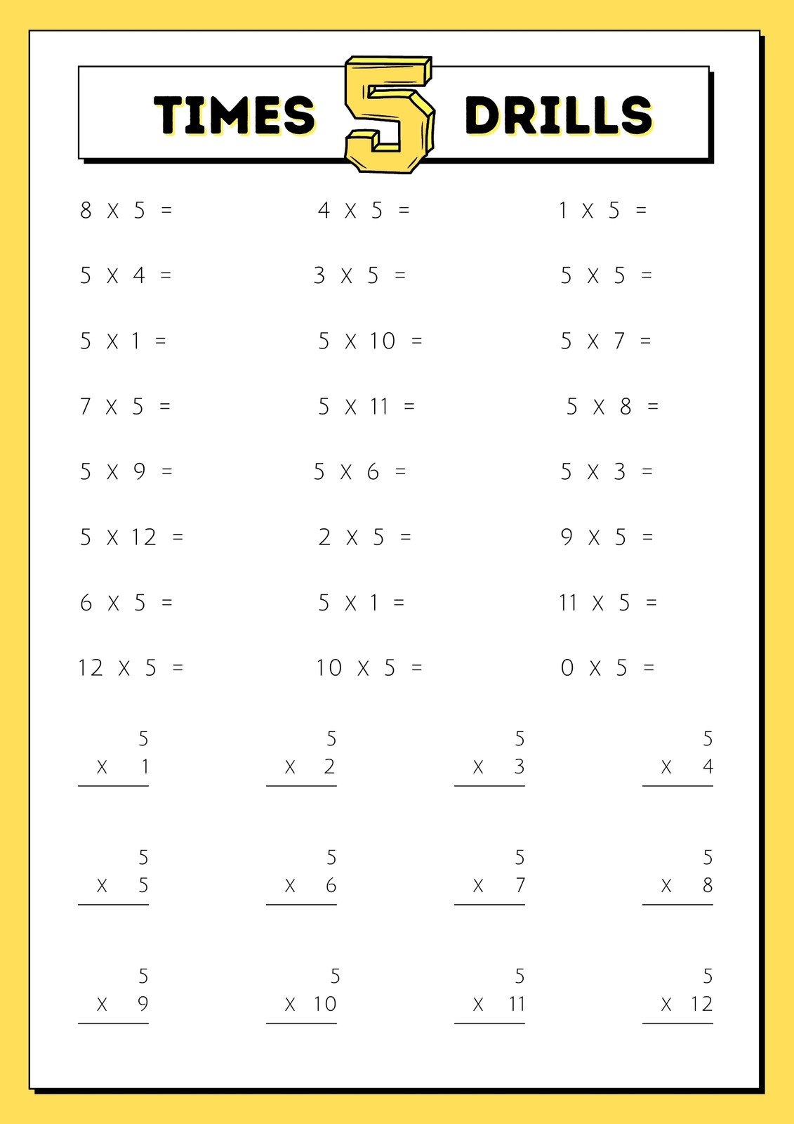 Page 3 Free Multiplication Worksheet To Use And Print Canva