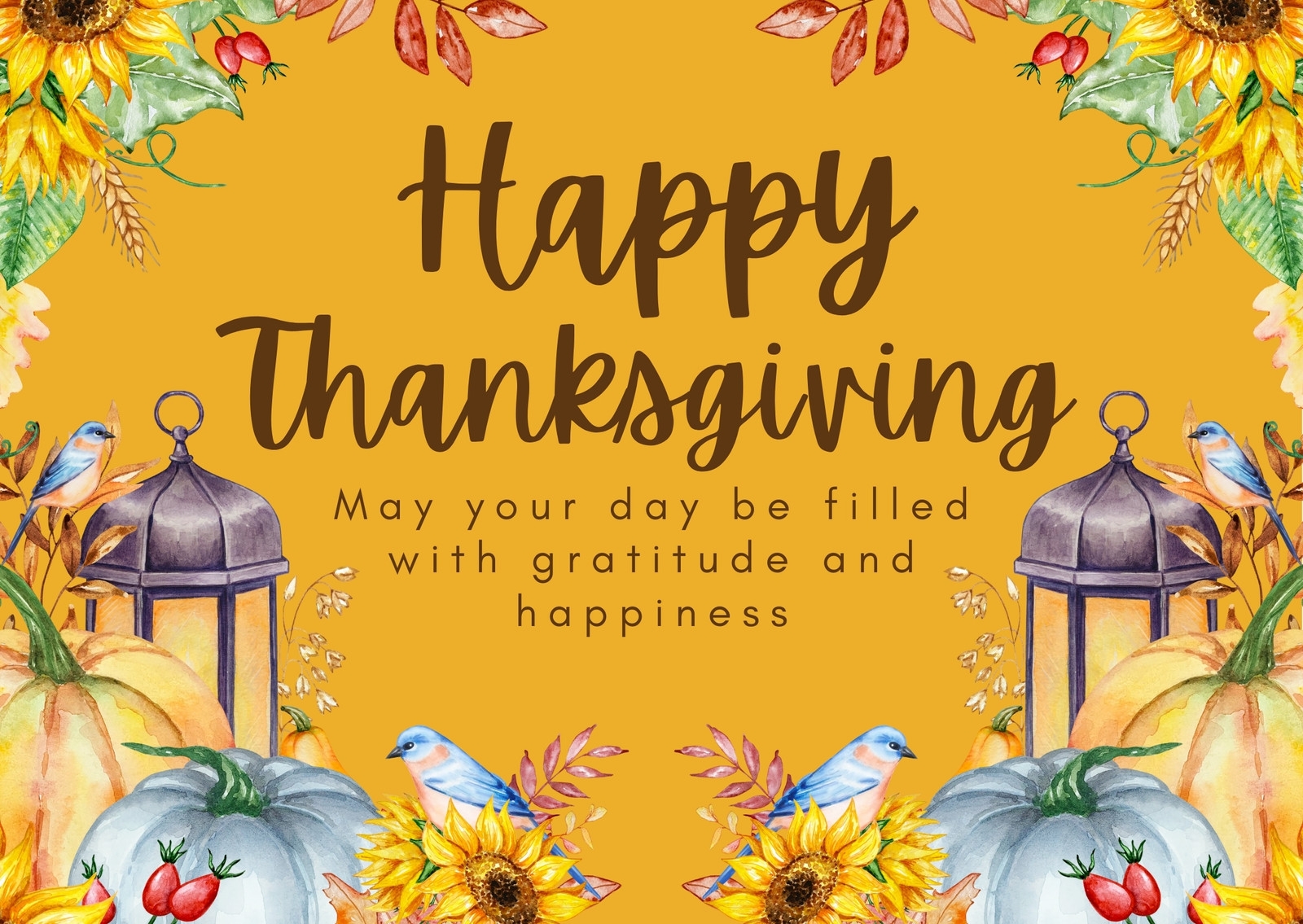 Page 8 Free Printable Customizable Thanksgiving Card Templates Canva