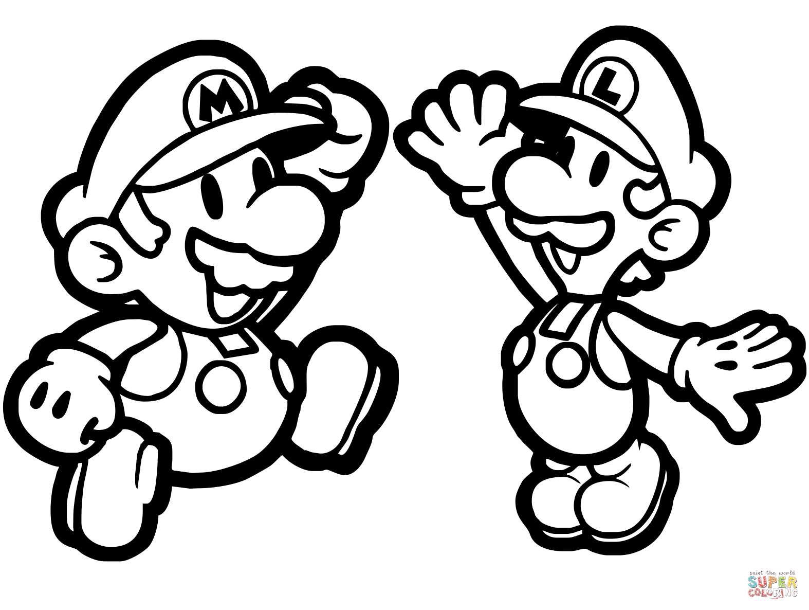 mario luigi coloring pages mario luigi coloring pages