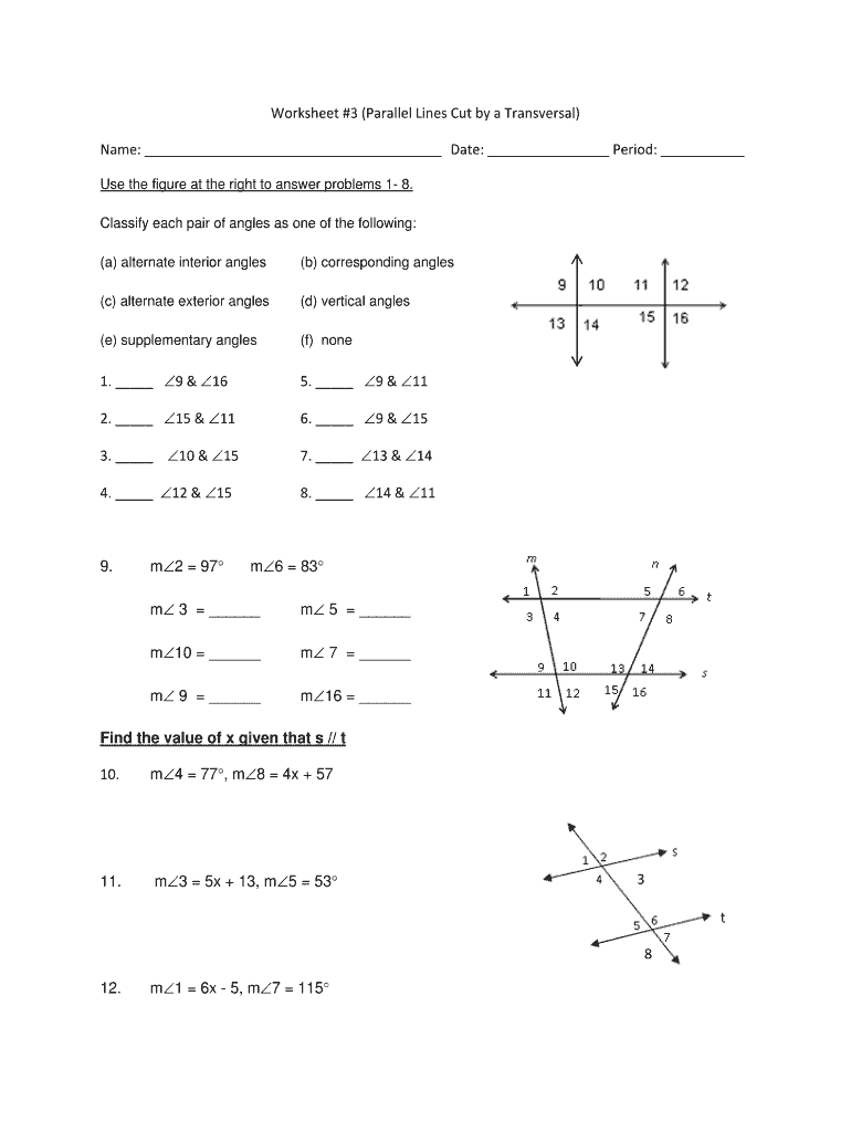 Parallel Lines Cut By A Transversal Worksheet With Answers Pdf Fill Out Sign Online DocHub Parallel Lines Cut By A Transversal Worksheet With Answers Pdf Fill Out Sign Online DocHub