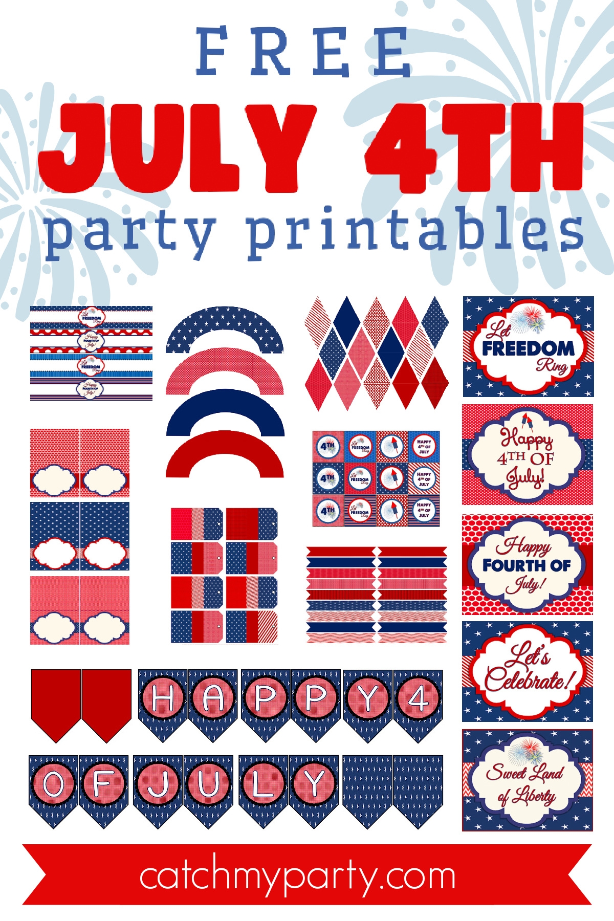 Party On FREE 4th Of July Printables Catch My Party