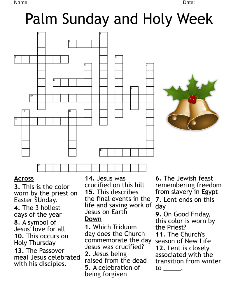 Passover Crossword WordMint