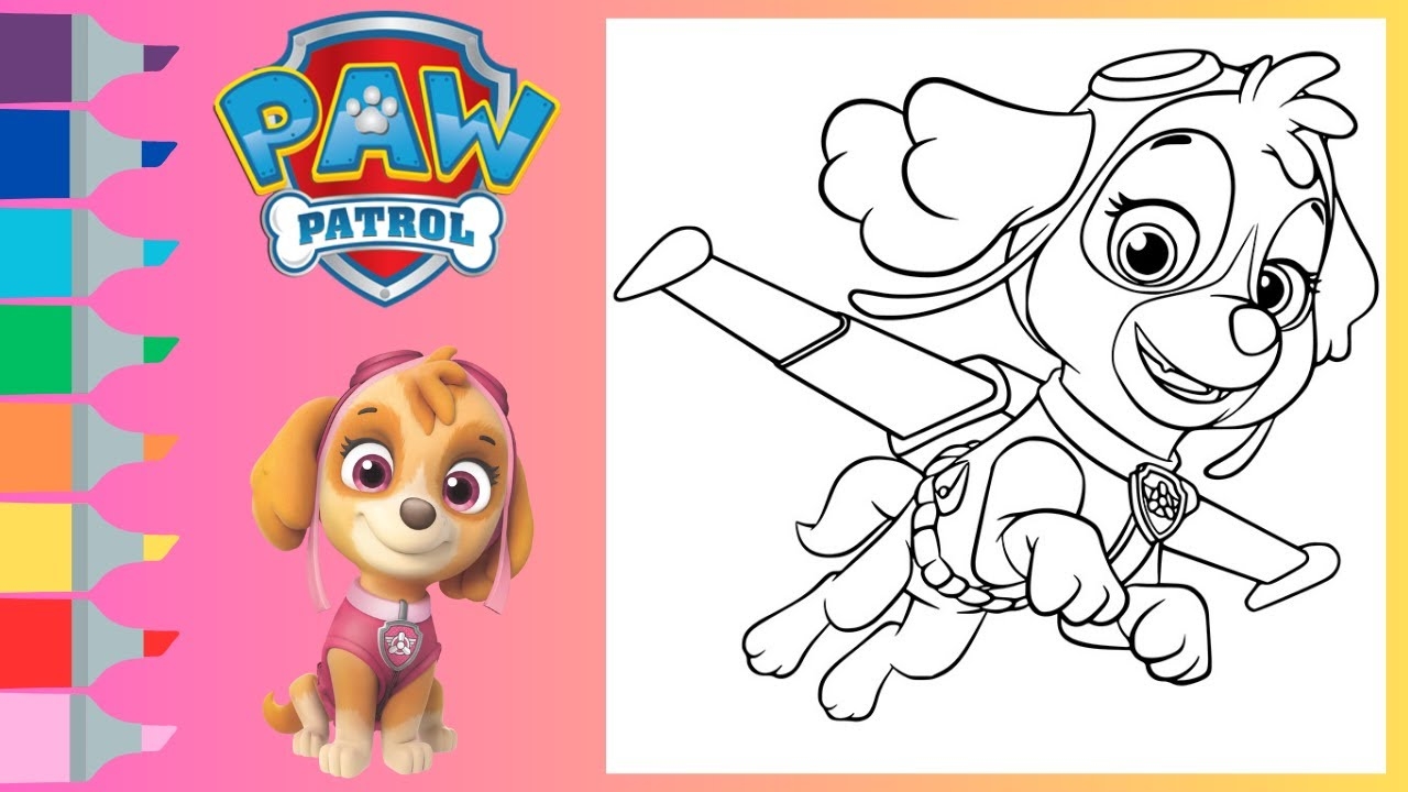 PAW PATROL Coloring Book Page Paw Patrol Skye Coloring Page Speed Coloring YouTube PAW PATROL Coloring Book Page Paw Patrol Skye Coloring Page Speed Coloring YouTube