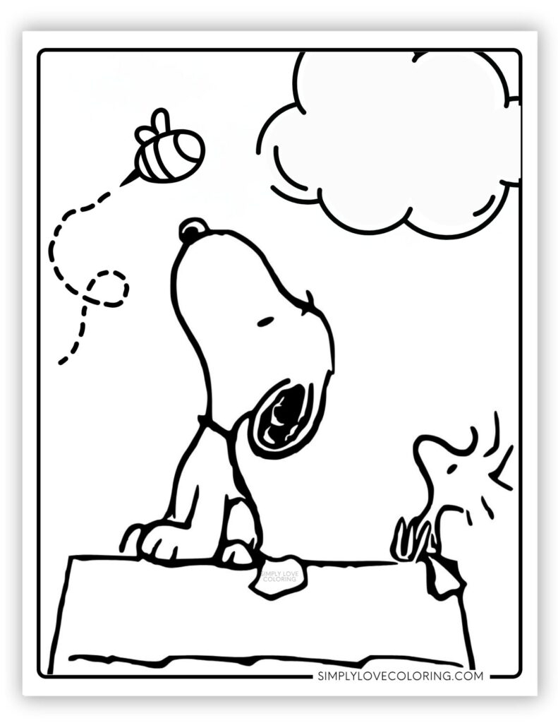 coloring pages of snoopy