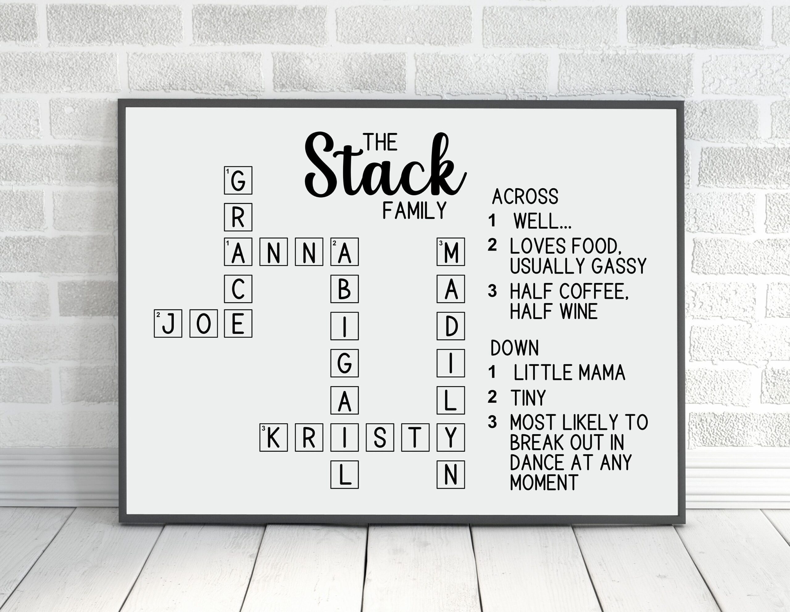 wall hanging crossword clue