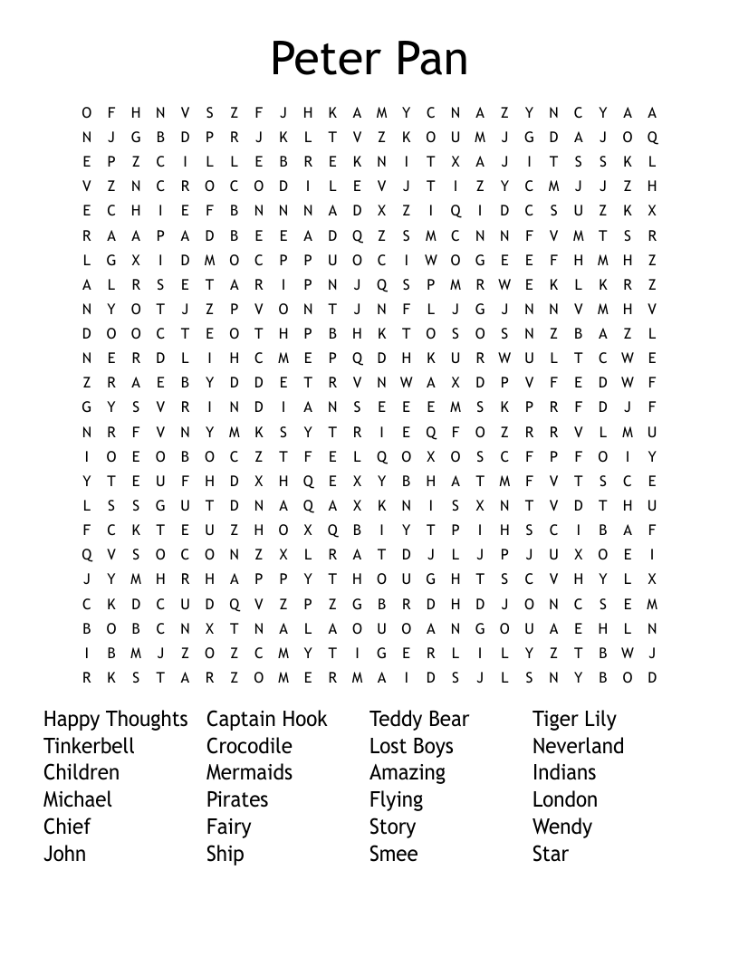 Peter Search Word Search WordMint