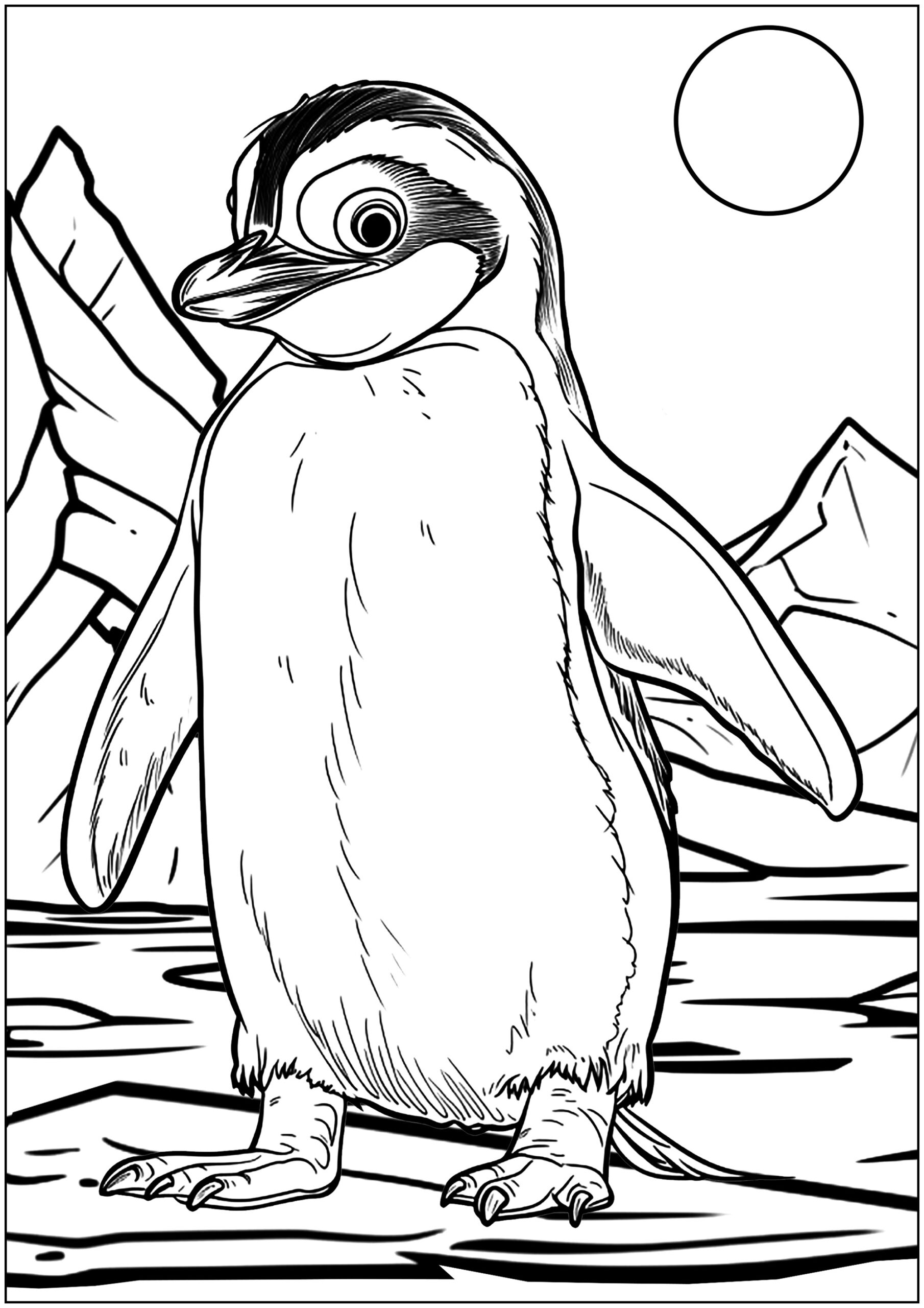 Ping ino En La Banquisa Penguin Coloring Pages For Adults