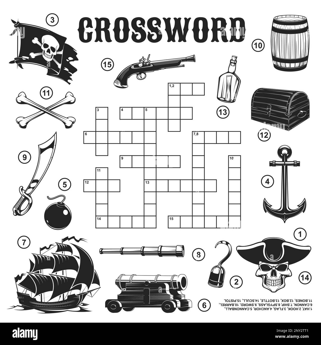 Pirate And Corsair Crossword Grid To Find Word Vector Quiz Game Crossword Grid Worksheet To Guess Pirate And Corsair Crossword Grid To Find Word Vector Quiz Game Crossword Grid Worksheet To Guess