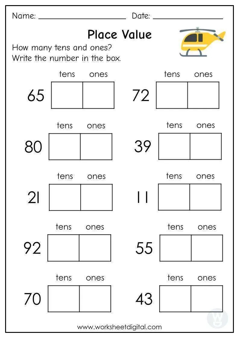 Place Value How Many Tens And Ones Worksheet Digital 1 Teacher Made Resources Place Value How Many Tens And Ones Worksheet Digital 1 Teacher Made Resources