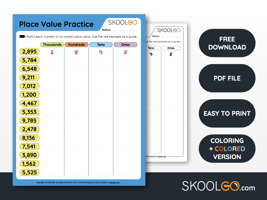 Place Value Practice Free Worksheet For Kids SKOOLGO Place Value Practice Free Worksheet For Kids SKOOLGO