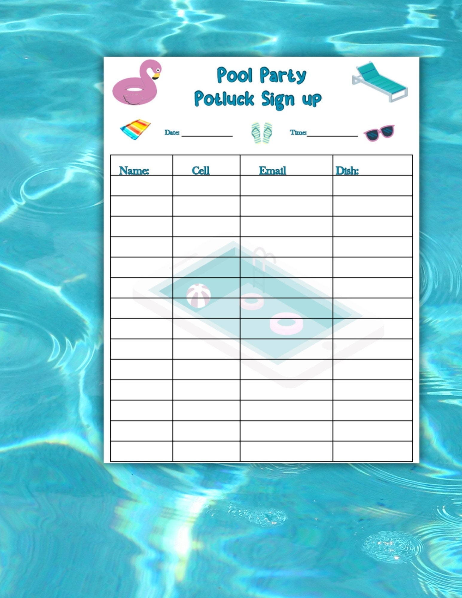 Pool Party Potluck Sign up Sheet Printable BBQ Cookout List printable Food Organizer printable Potluck Sheet Sign up Event Organizer Etsy Israel Pool Party Potluck Sign up Sheet Printable BBQ Cookout List printable Food Organizer printable Potluck Sheet Sign up Event Organizer Etsy Israel