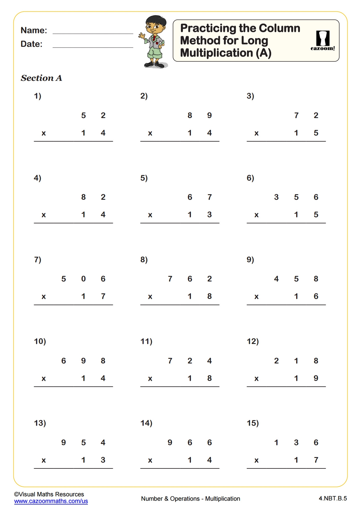 Practicing The Box Method For Long Multiplication Fun And Engaging 5th Grade PDF Worksheets Practicing The Box Method For Long Multiplication Fun And Engaging 5th Grade PDF Worksheets