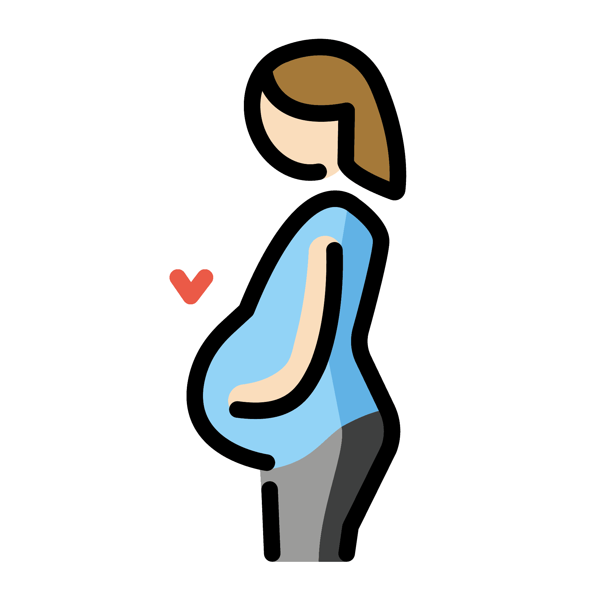 emoji of pregnant woman