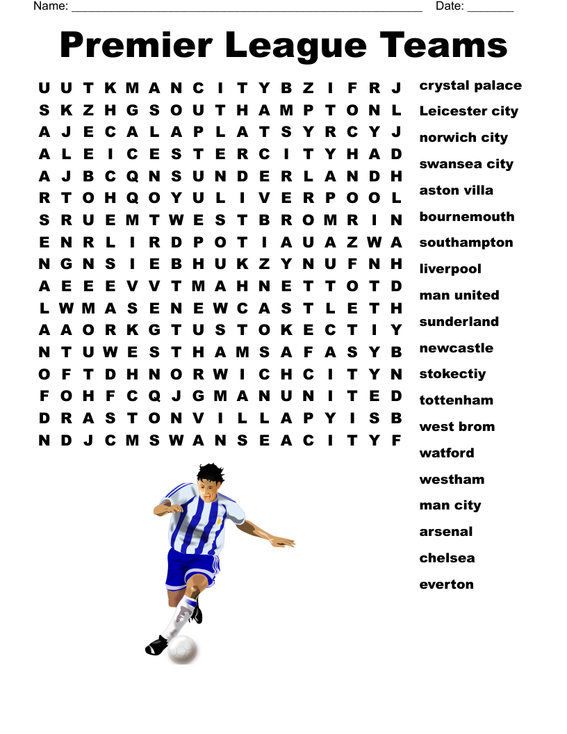 football word search puzzles