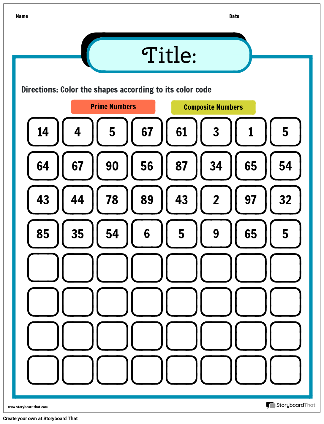 Prime And Composite Number Worksheet Coloring Prime And Composite Number Worksheet Coloring