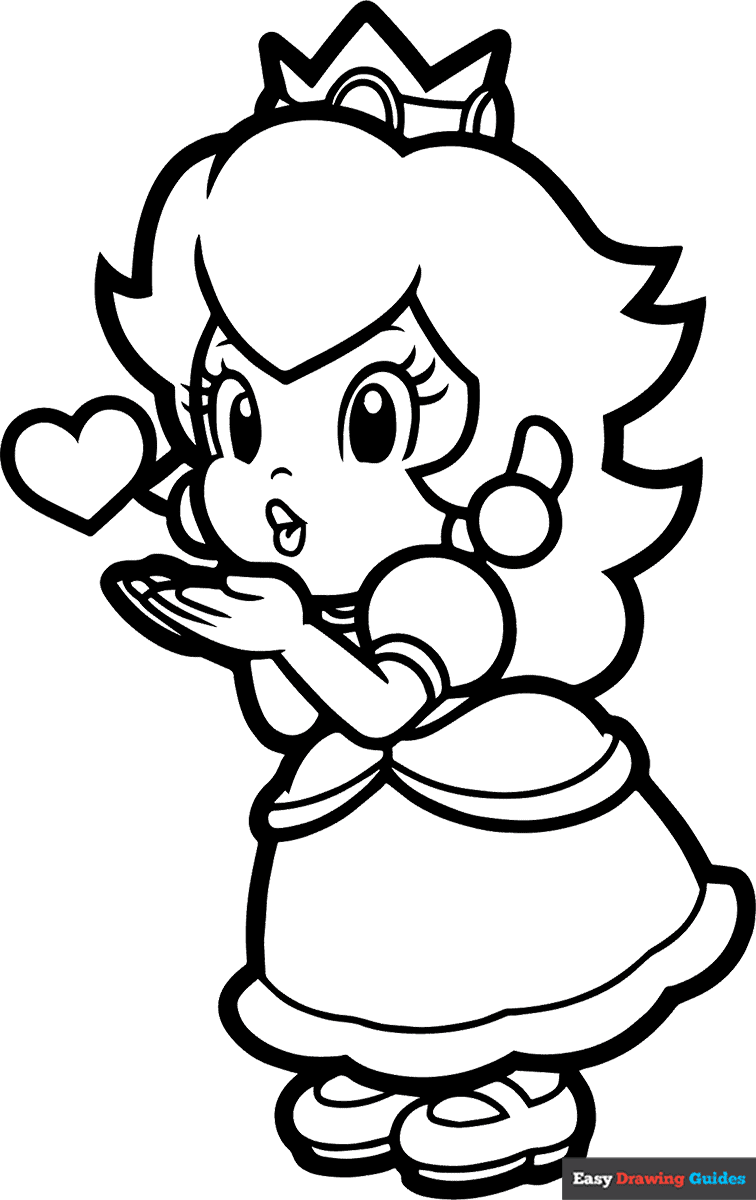 Princess Peach Coloring Pages For Kid 11 Printable Sheets Princess Peach Coloring Pages For Kid 11 Printable Sheets