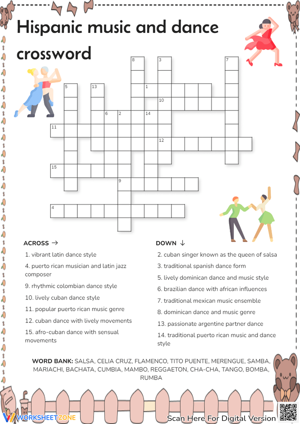 Printable 7th Grade Crossword Worksheets Download