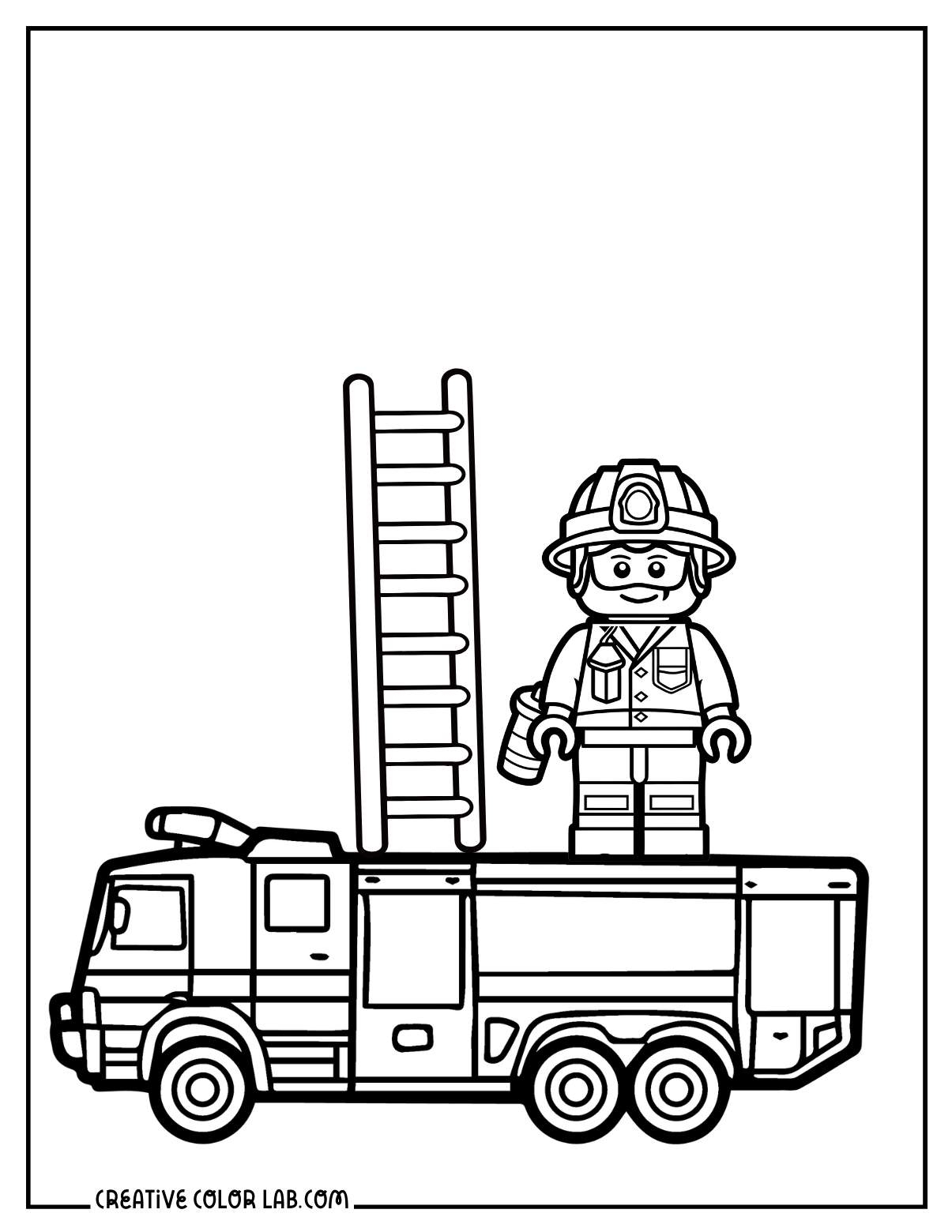 Printable Fire Truck Coloring Pages