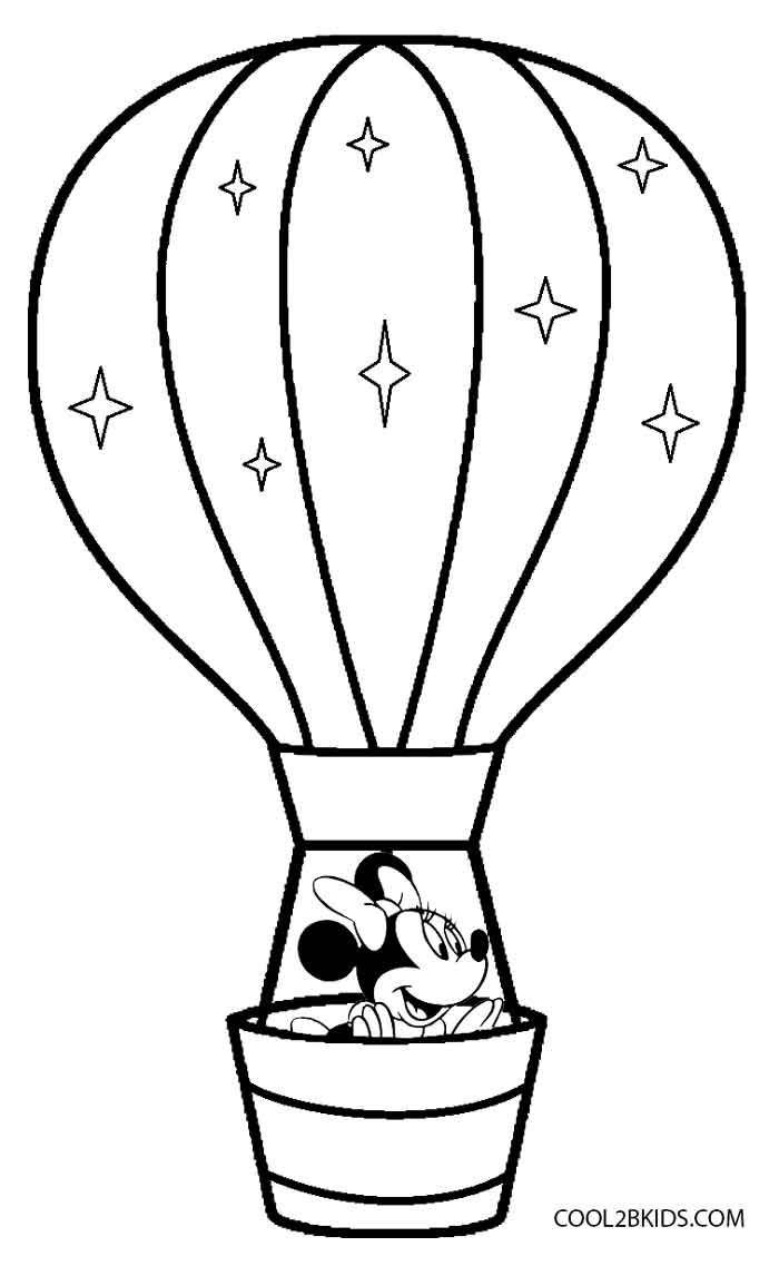 hot air balloon coloring page