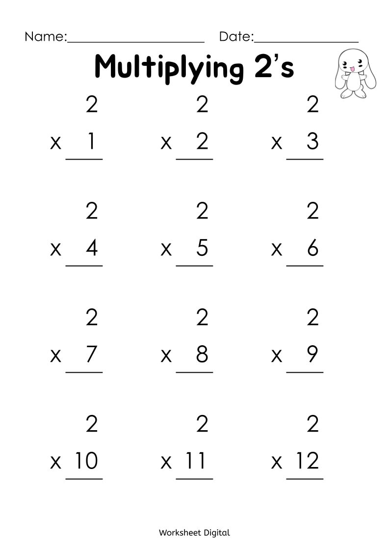 Printable Multiplication Worksheets Times Tables 1 12 PDF Etsy Norway