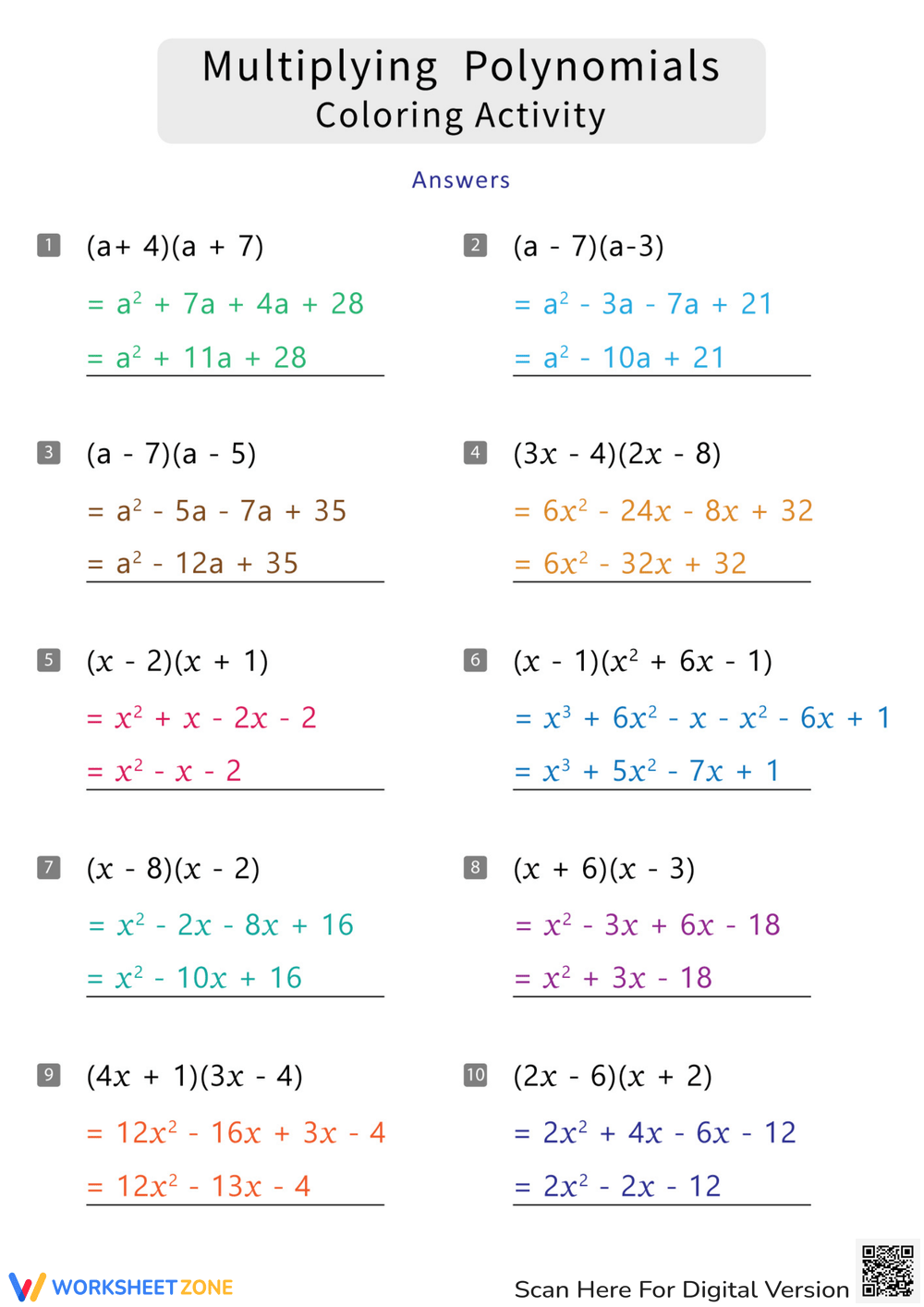 multiplying polynomials by polynomials worksheet multiplying polynomials by polynomials worksheet