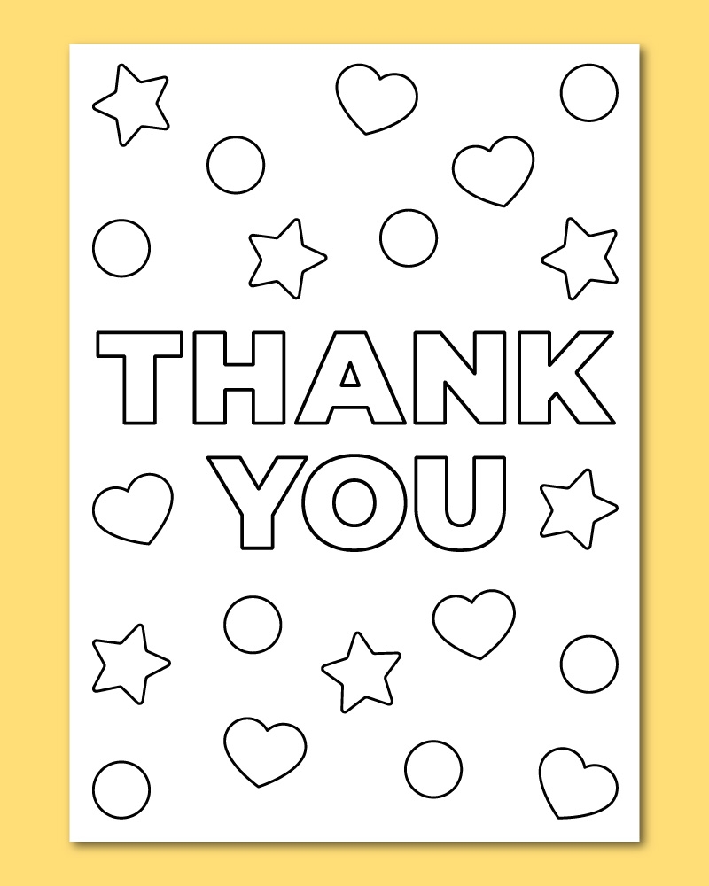 Printable Thank You Coloring Card Chevron Lemon Printable Thank You Coloring Card Chevron Lemon