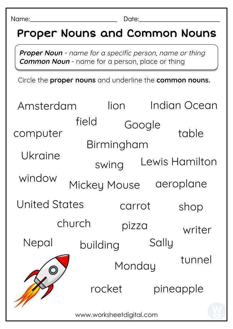 Proper Nouns And Common Nouns Worksheet Digital 1 Teacher Made Resources Proper Nouns And Common Nouns Worksheet Digital 1 Teacher Made Resources