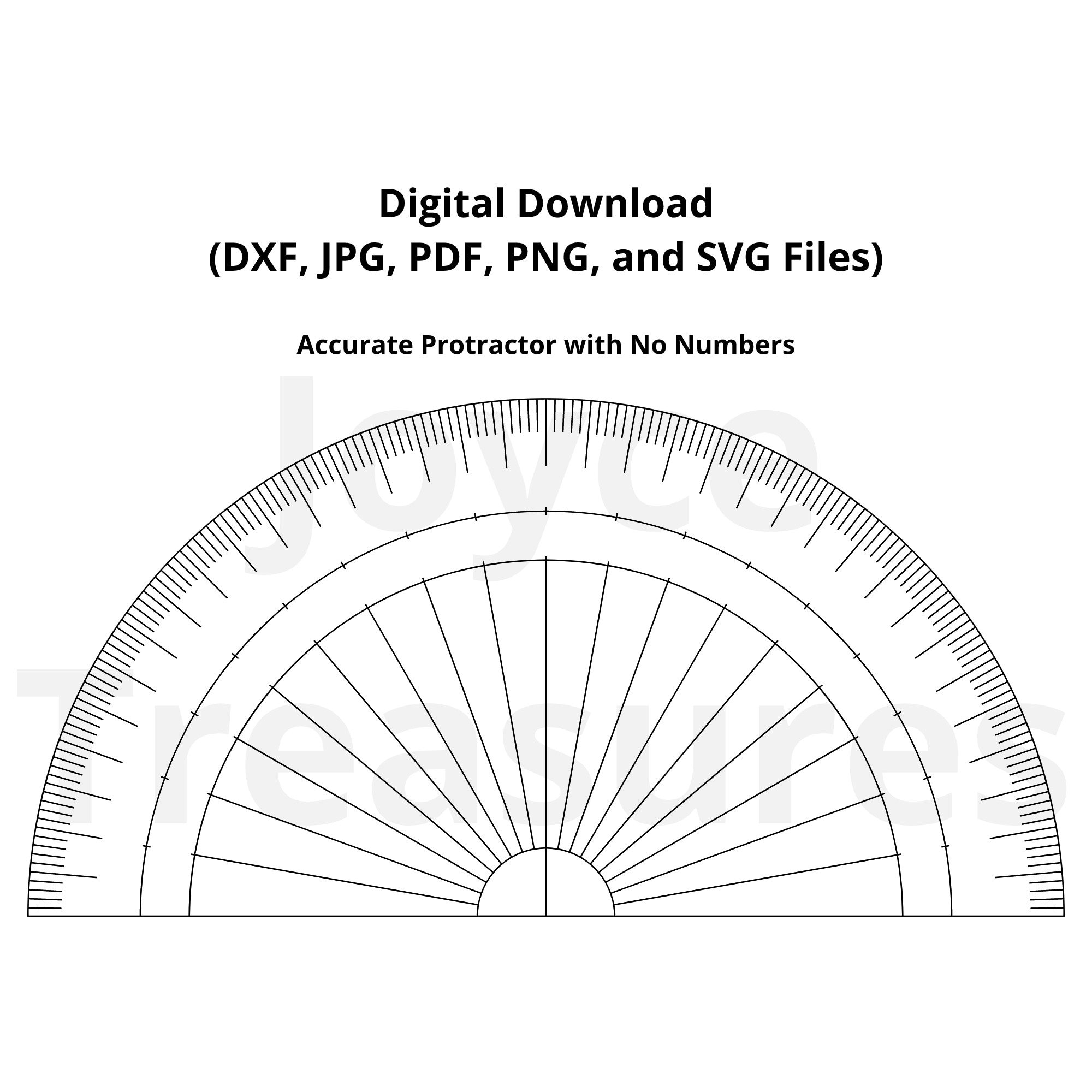 Protractor Dxf Jpg Png Svg And Pdf Files Accurate No Numbers Etsy Sweden Protractor Dxf Jpg Png Svg And Pdf Files Accurate No Numbers Etsy Sweden