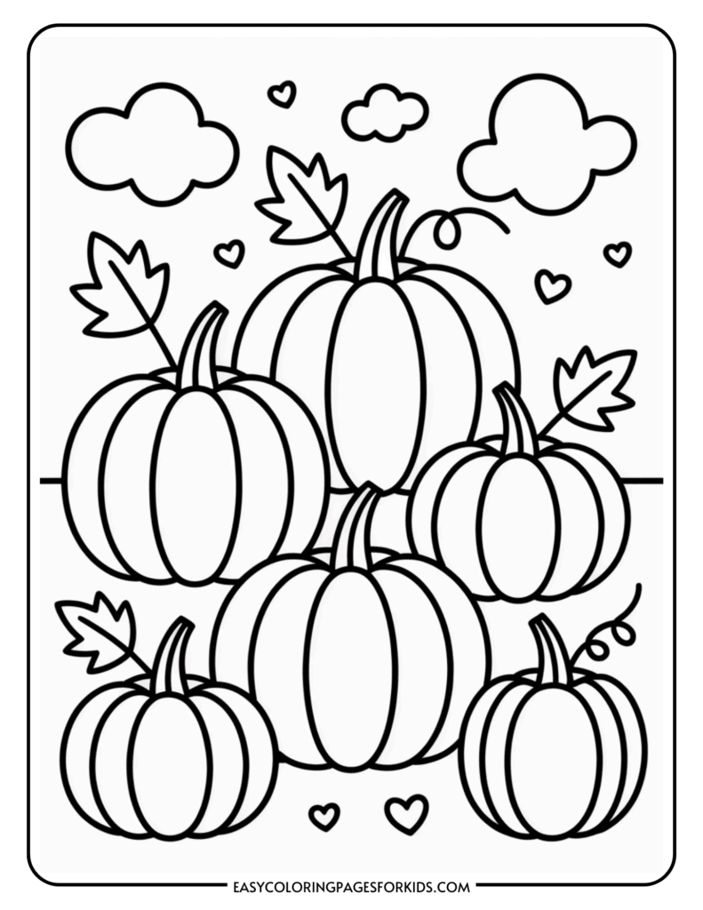 Pumpkin Fall Coloring Pages For Kids 6 PDF Pages Easy Coloring Pages For Kids Pumpkin Fall Coloring Pages For Kids 6 PDF Pages Easy Coloring Pages For Kids
