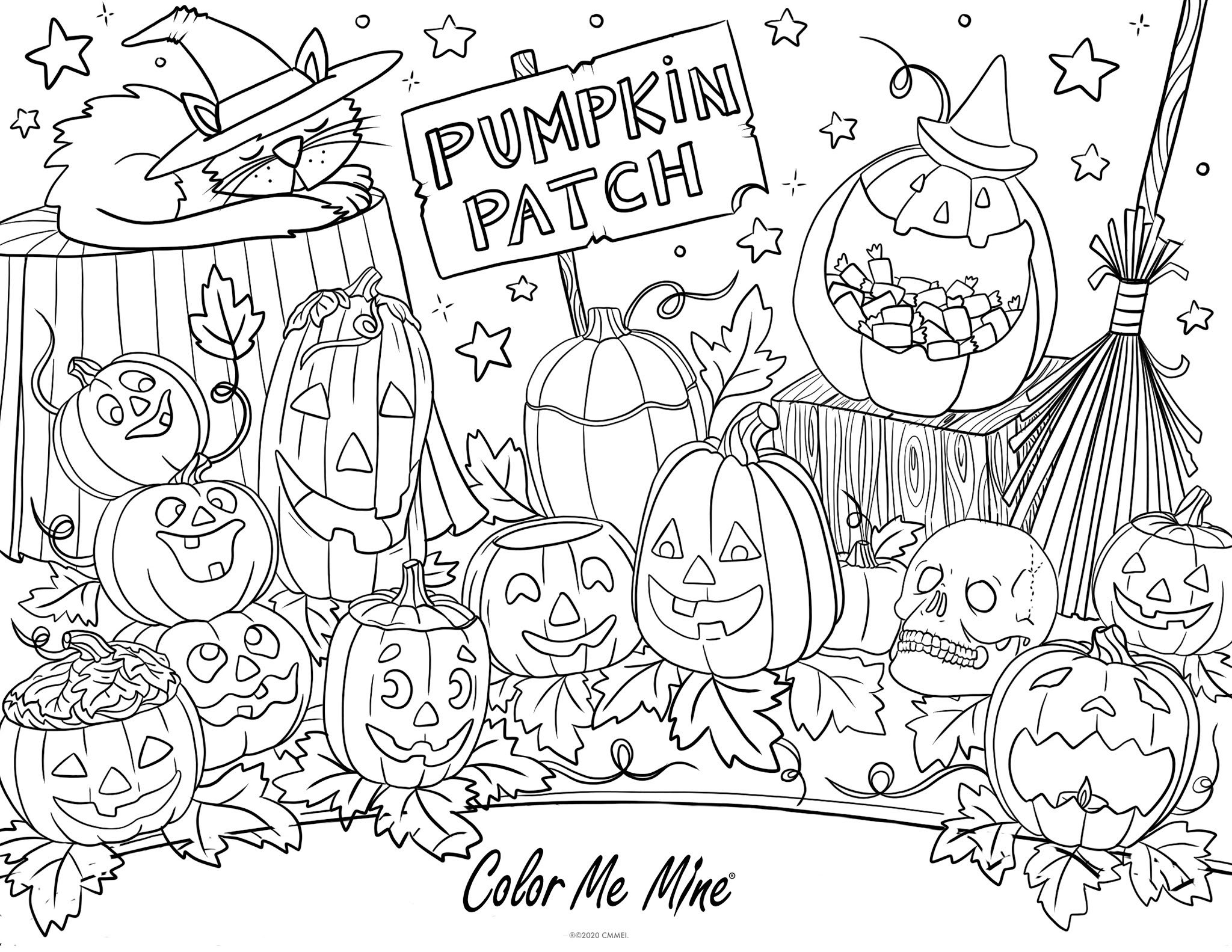 Pumpkin Patch Coloring Sheet Fish Creek