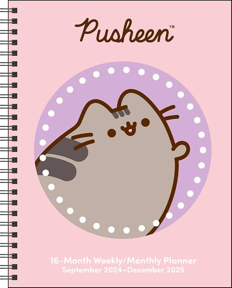 Pusheen 16 Month 2024 2025 Weekly Monthly Planner Calendar Belton Claire 9781524887155 Amazon Books