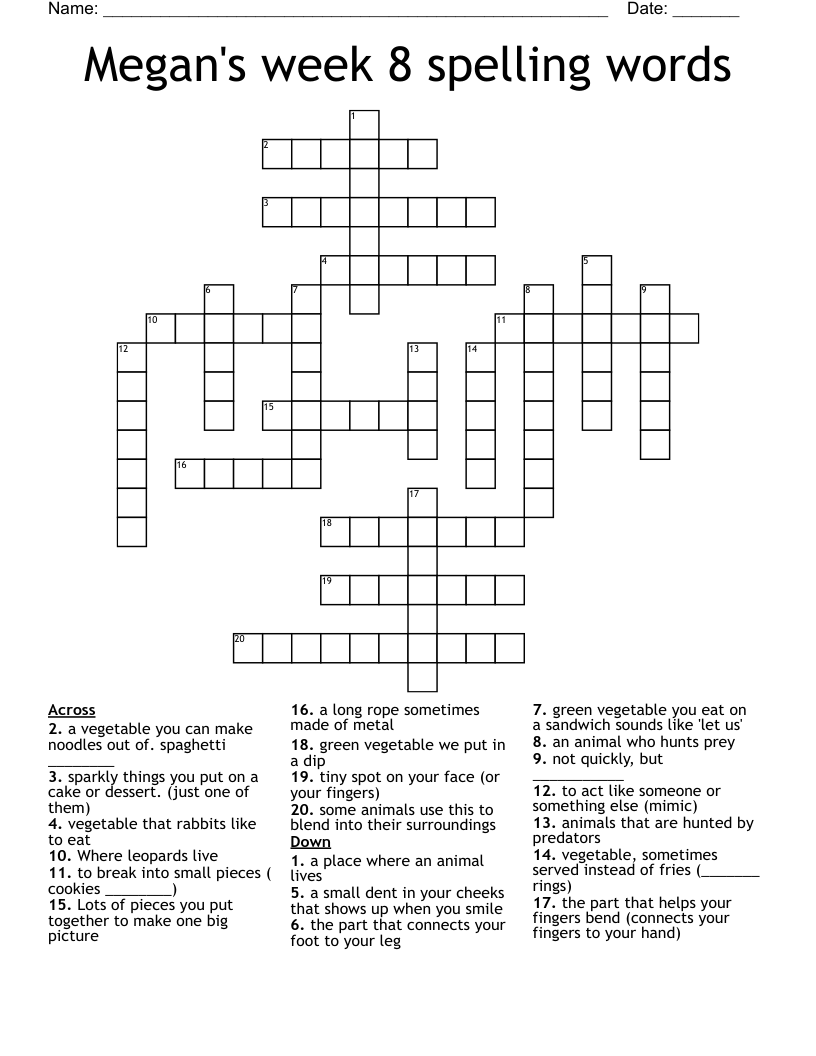 PUZZLE 5 Crossword WordMint