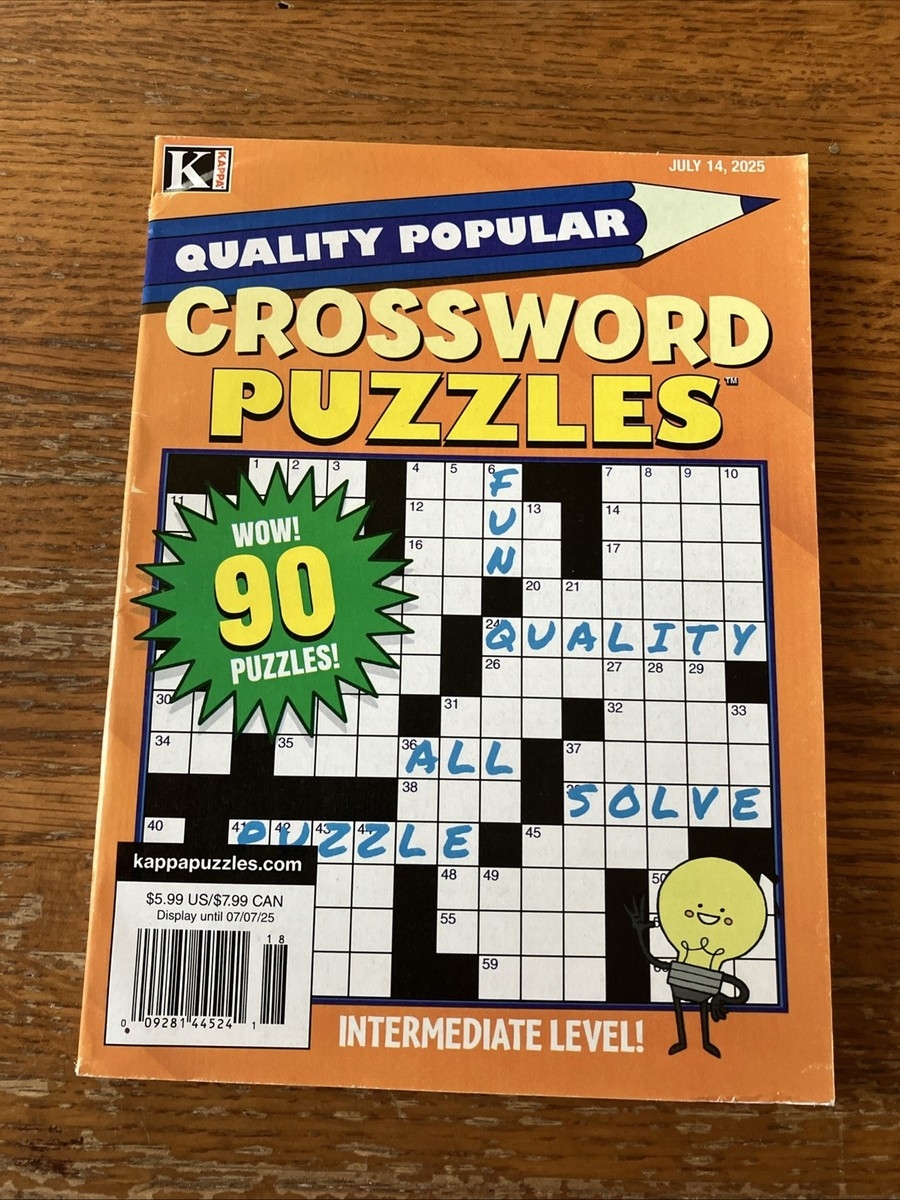 Quality Popular Crossword Puzzles Kappa Wow 90 Puzzles New July 14 2025 EBay