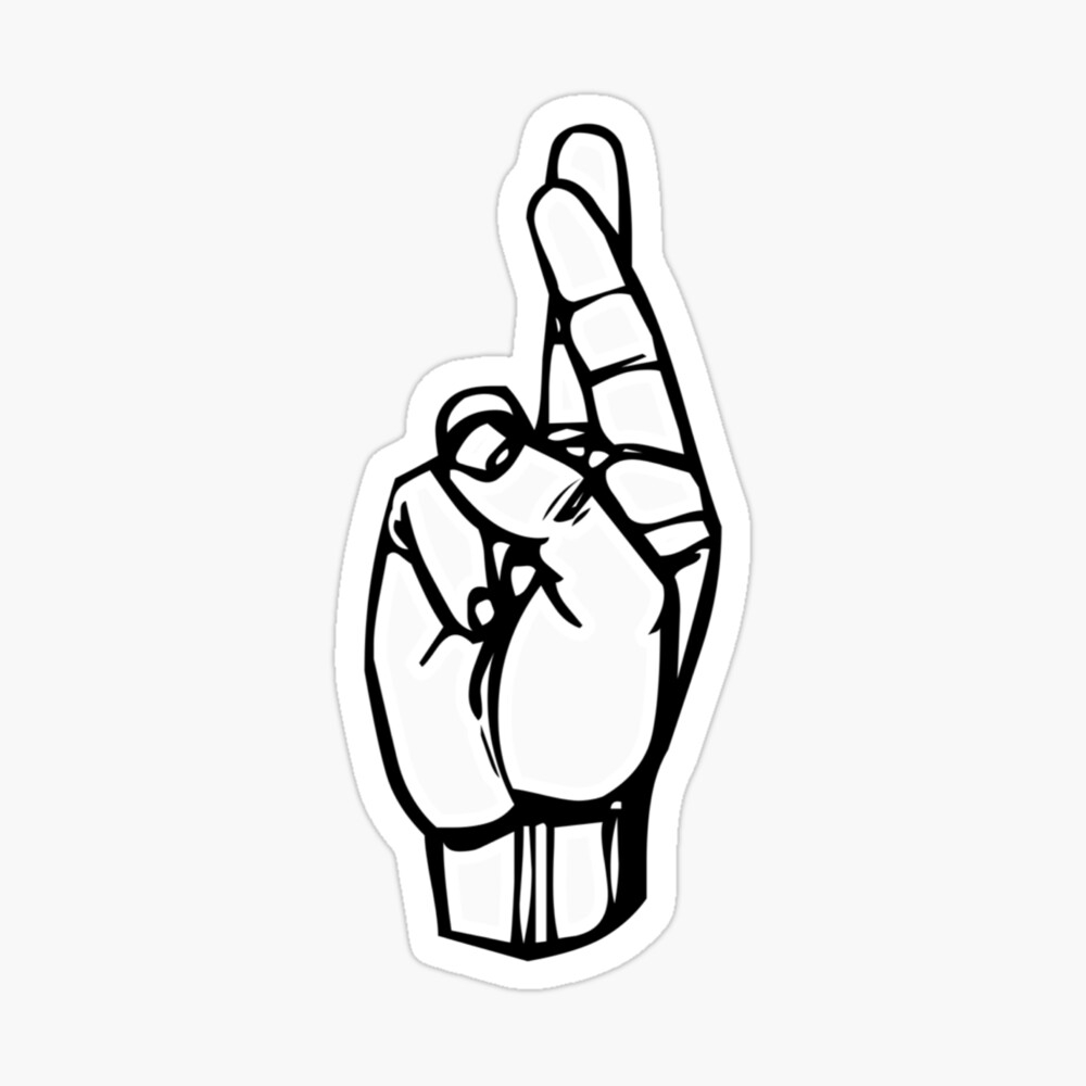 R American Sign Language Sticker For Sale By Kliethermes28 Redbubble