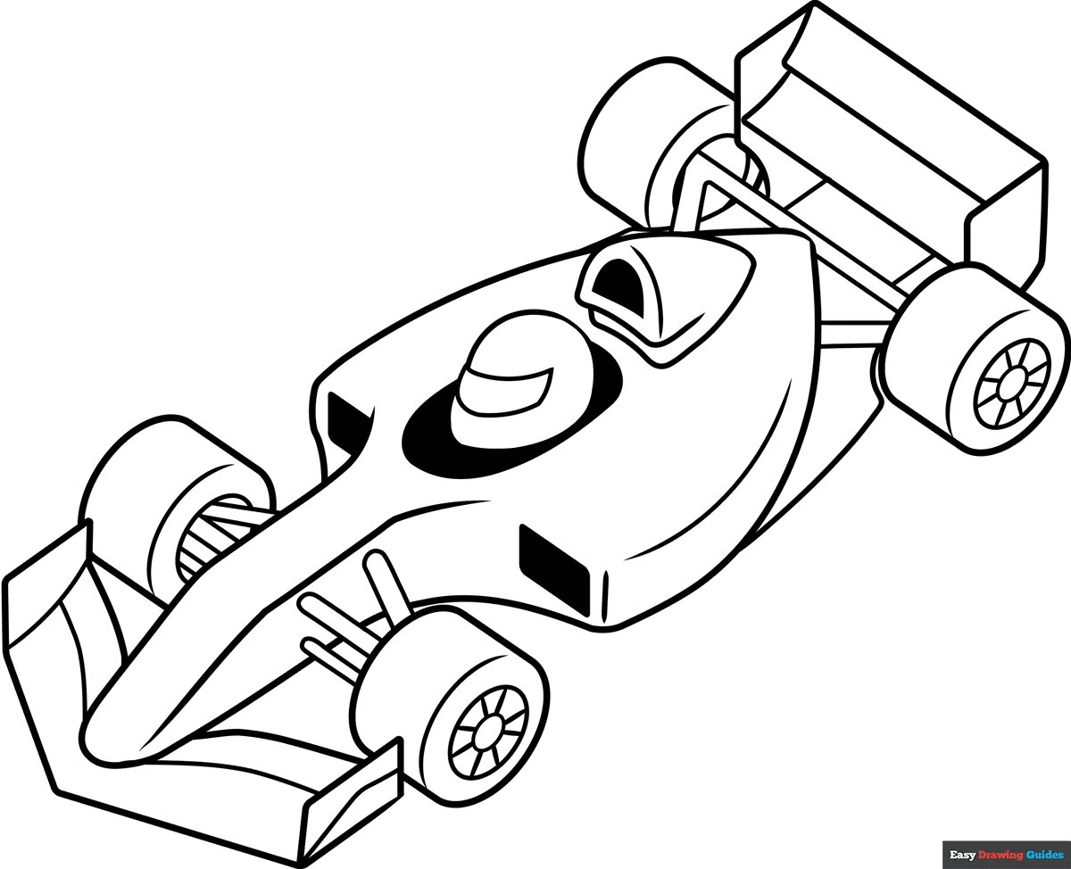 race car coloring page