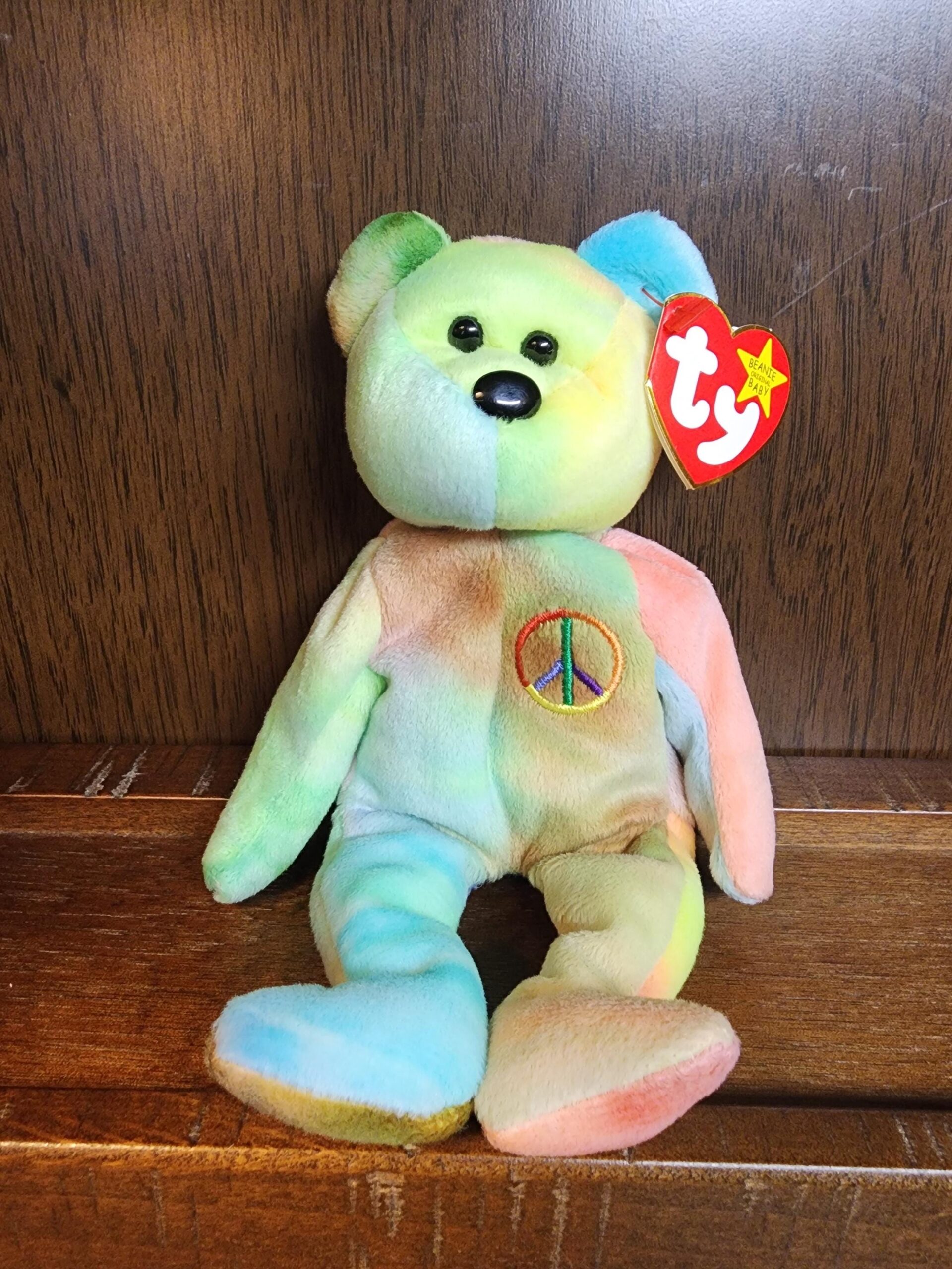Rainbow Tie Dye Beanie Baby Etsy