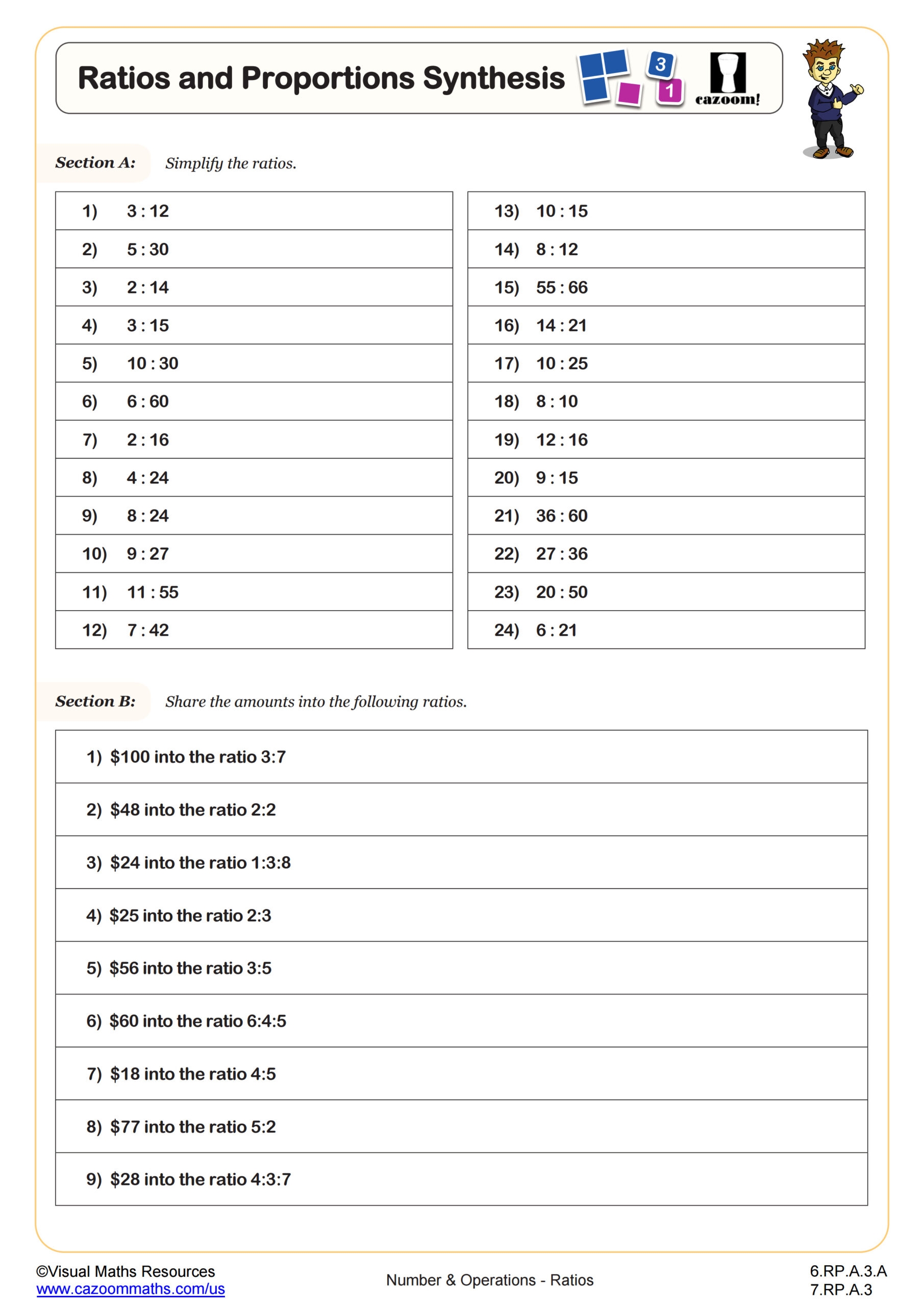Ratios And Proportions Synthesis Worksheet Fun And Engaging 6th Grade PDF Worksheets Ratios And Proportions Synthesis Worksheet Fun And Engaging 6th Grade PDF Worksheets