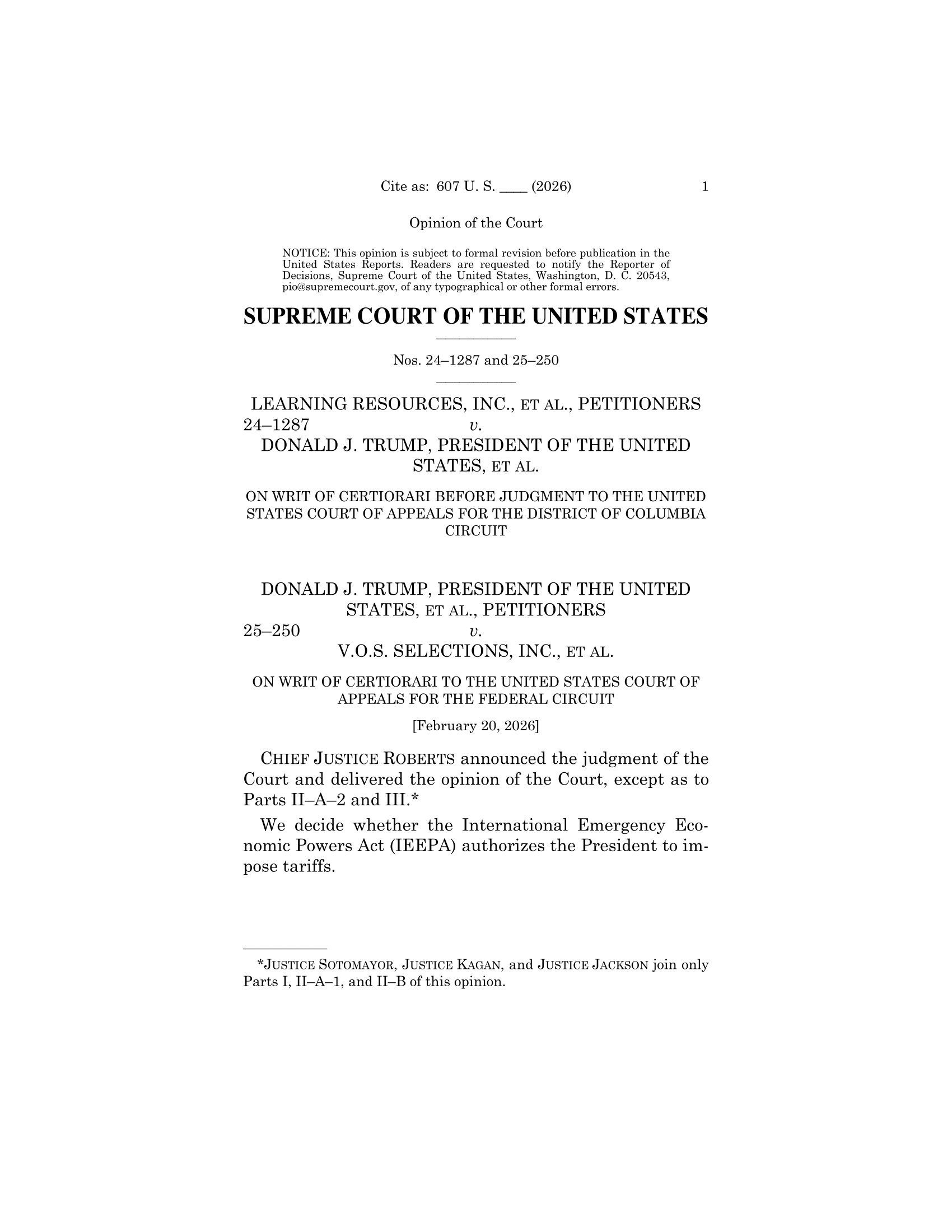 Read The Supreme Court s Decision On Trump s Sweeping Tariffs The New York Times