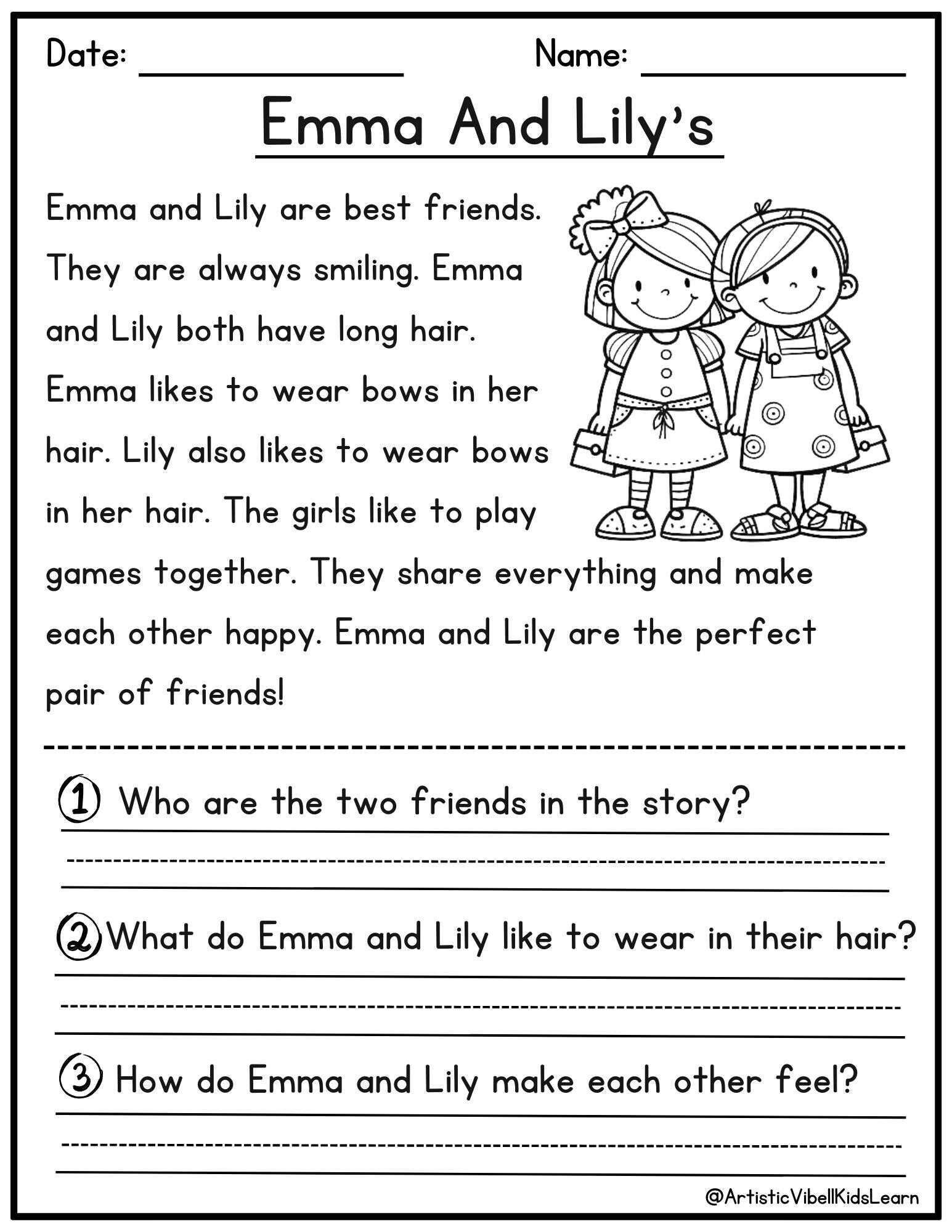 Reading Comprehension Printable Kindergarten First Grade Worksheets Instant Download Fluency Worksheet English Learing Set 2 Etsy Denmark Reading Comprehension Printable Kindergarten First Grade Worksheets Instant Download Fluency Worksheet English Learing Set 2 Etsy Denmark