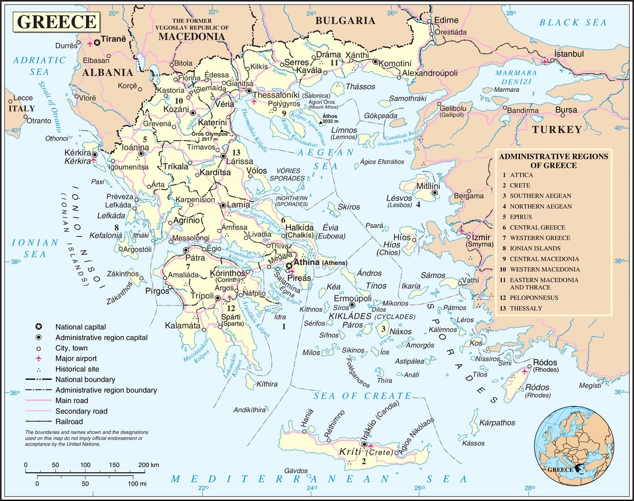 Regions Of Greece Wikipedia