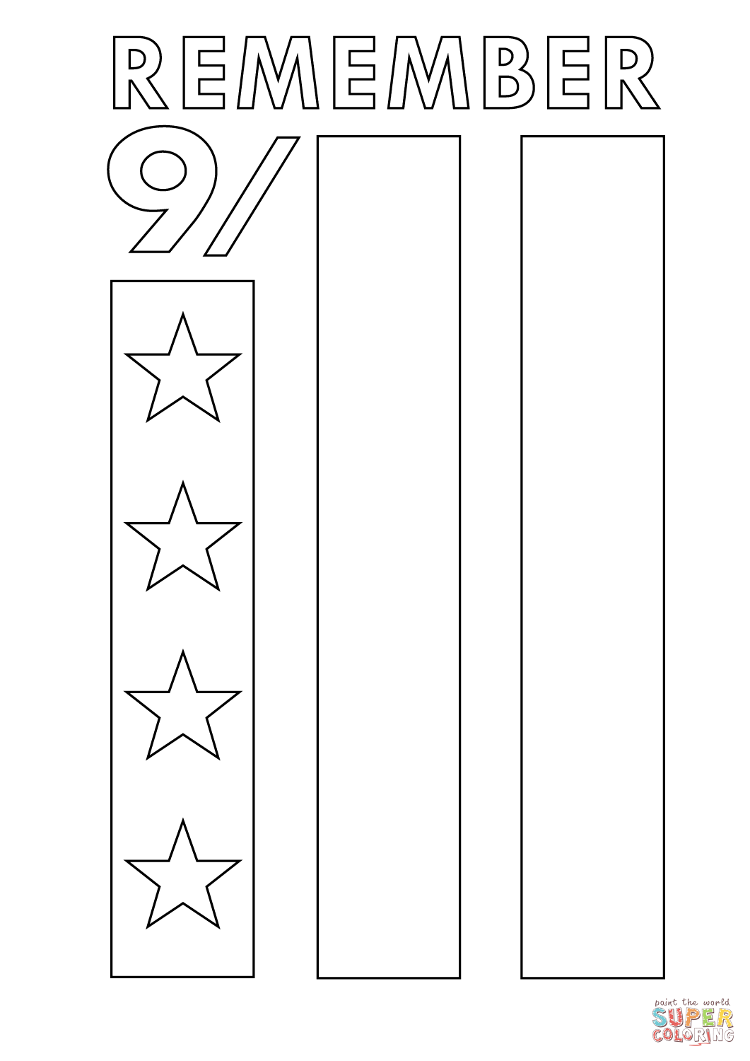 Remember 9 11 Coloring Page Free Printable