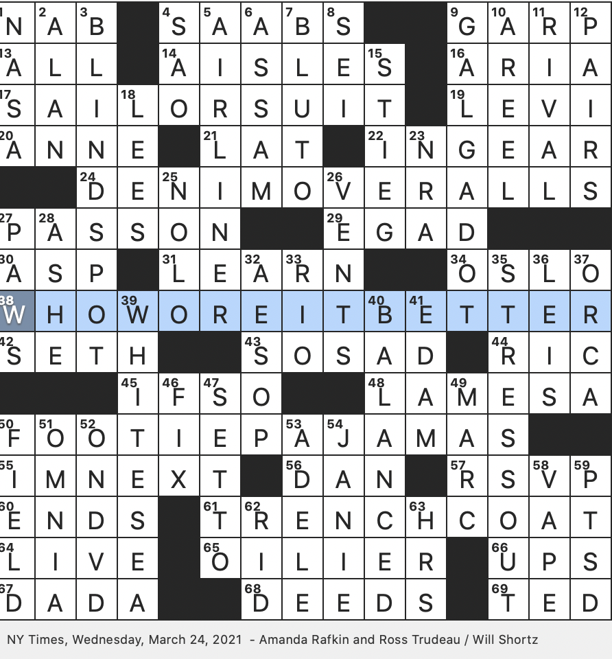 Rex Parker Does The NYT Crossword Puzzle Bear In A 2012 Comedy WED 3 24 21 Kim 7 year old Star Of The Golden Globe winning Minari Comic Strip Antagonist With Massive Arms Semihard Dutch Cheese