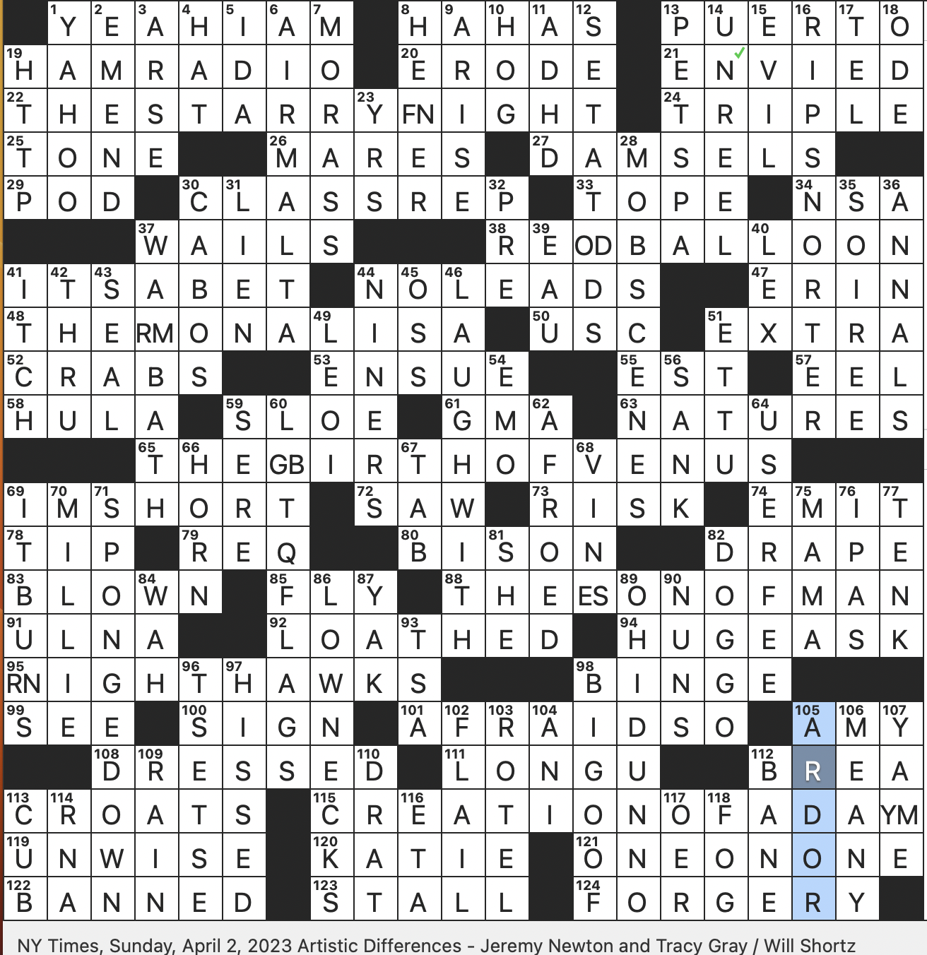 Rex Parker Does The NYT Crossword Puzzle Booze It Up Old style SUN 4 2 23 Dance Accompanied By Pahu Drums Flag Carrier In The Mediterranean Cowlick Concealer Giggle Alongside 