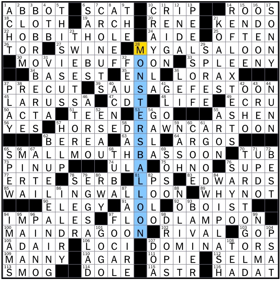 handle as a sword nyt crossword