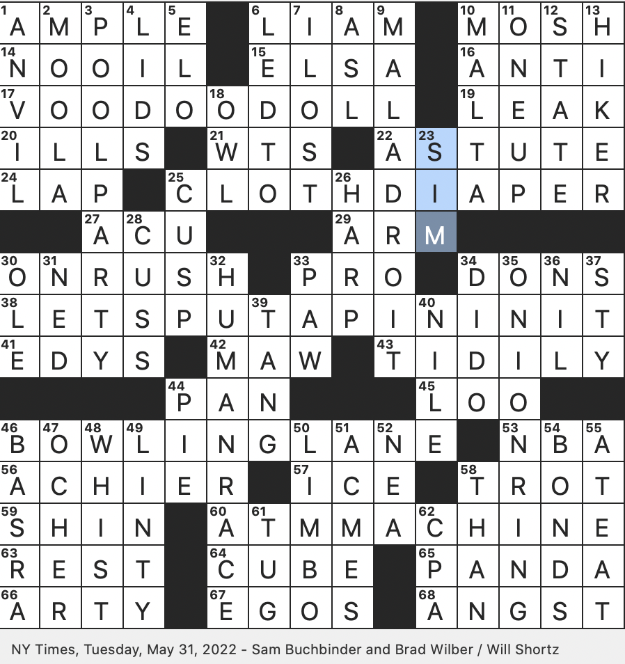 Rex Parker Does The NYT Crossword Puzzle Heavy Chorus Instrument In Il Trovatore TUE 5 31 22 Group Targeted For Destruction In Independence Day Classical Queen Who Cursed A Trojan Fleet 